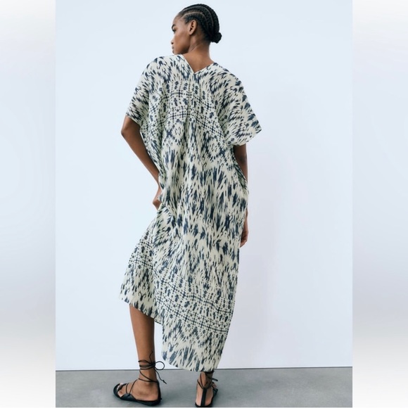 PRINTED RAMIE TUNIC DRESS - Picture 7 of 11